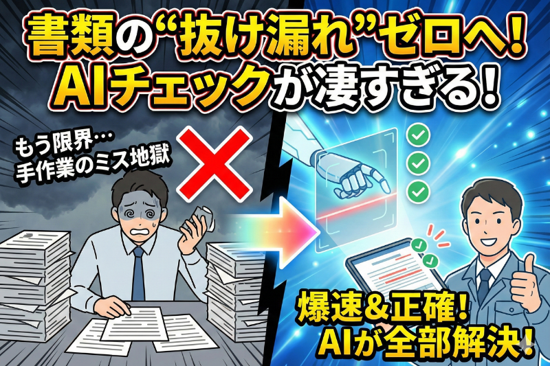 書類をAIにチェックしてもらう：“抜け漏れ”を人の代わりに見る方法