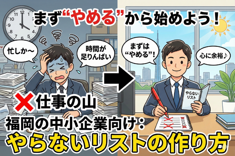 まず“やめる”から始めよう：やらないリストの作り方
