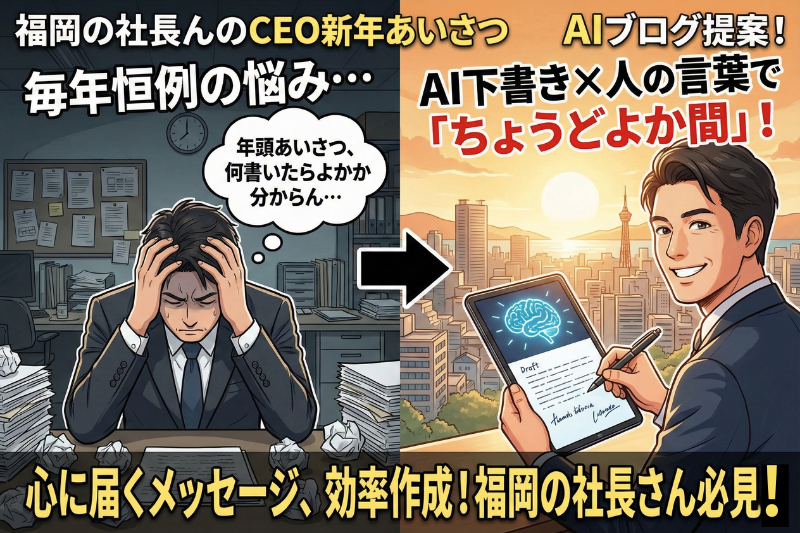 社長あいさつ・年頭メッセージをAIが下書き：人の言葉で整える方法