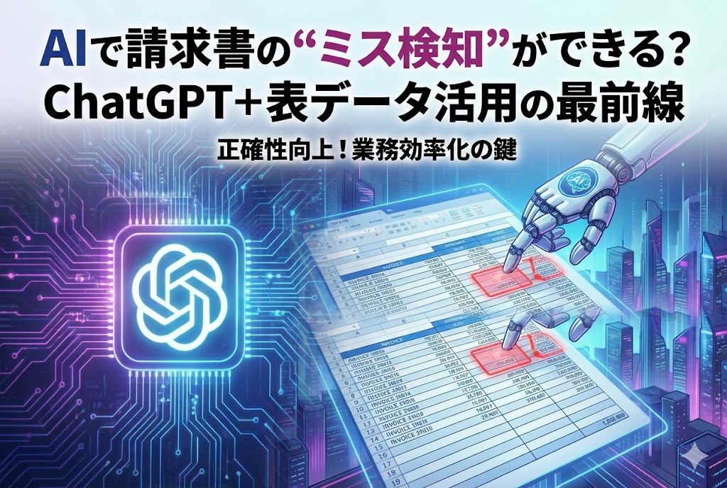 AIで請求書の“ミス検知”ができる？ChatGPT＋表データ活用の最前線