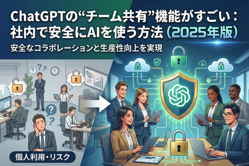 ChatGPTの“チーム共有”機能がすごい：社内で安全にAIを使う方法（2025年版）