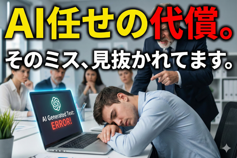 ChatGPTを使って注意された担当者のよくある失敗