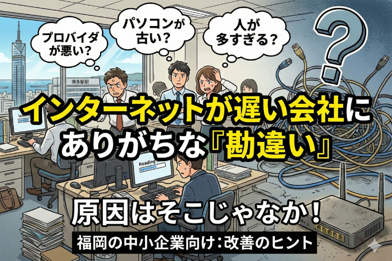 インターネットが遅い会社にありがちな勘違い