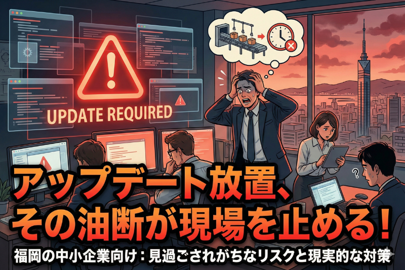 アップデートを放置すると起きる現場トラブル