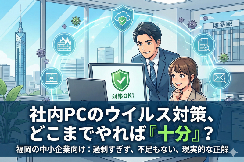 社内PCのウイルス対策はどこまでやれば十分か