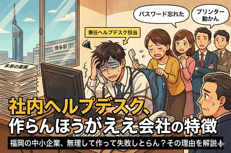 社内ヘルプデスクを作らないほうがよい会社の特徴