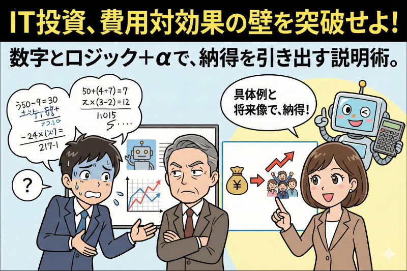 IT投資の費用対効果をどう説明すれば納得されるか
