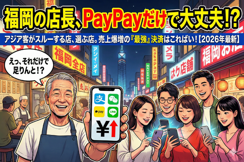 2026年、福岡の店が導入すべき「アジア圏最強」決済ツール
