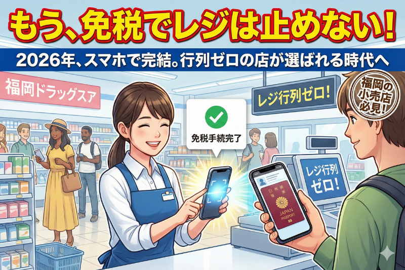 2026年の免税手続きはスマホで完結。レジの行列をゼロにする