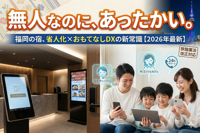 福岡の宿泊業DX：フロント無人化でも「おもてなし」を下げない方法