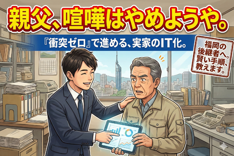 「実家の会社がアナログすぎる！」2代目が衝突せずにIT化を進める手順