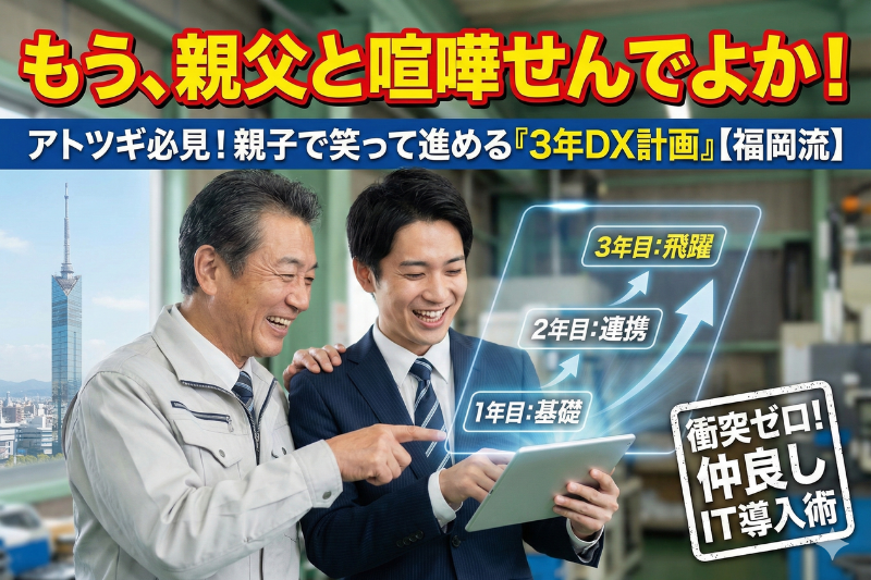「親子で進めるDX」：喧嘩にならないためのIT導入3カ年計画