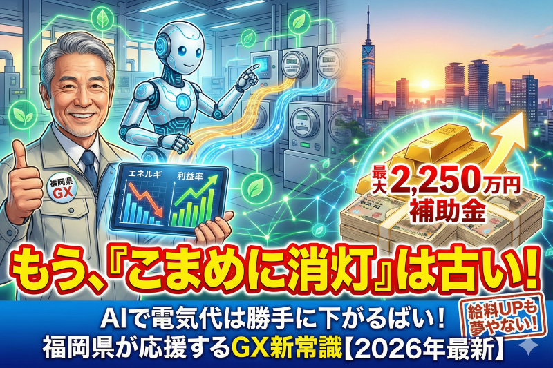 電気代高騰を「AI」で抑える。福岡県「最大2,250万円補助金」で挑むGX