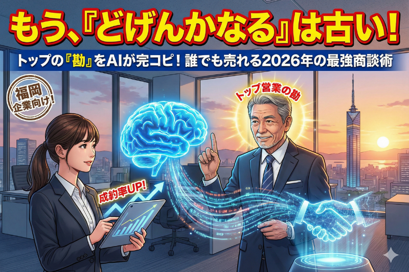 営業マンの「勘」をAIに学習。成約率が上がる2026年の商談術