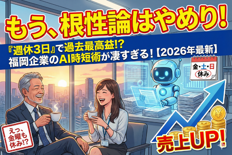 週休3日でも売上アップ。福岡の成長企業がやっている「AI時短術」