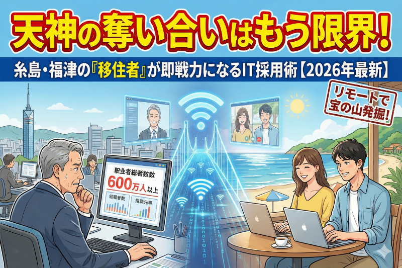 「福岡移住者」をITで即戦力に。リモート採用で見つける優秀な県外人材