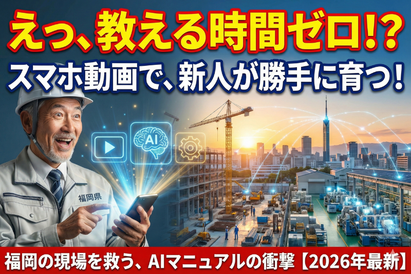 「教育する暇がない」問題を解決。スマホ動画で作るAIマニュアル