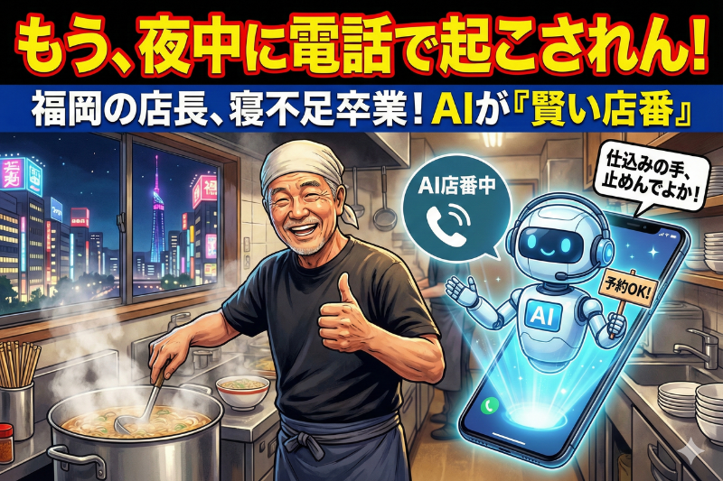 「深夜の電話対応」を卒業。AIボイスメールで店番を任せ
