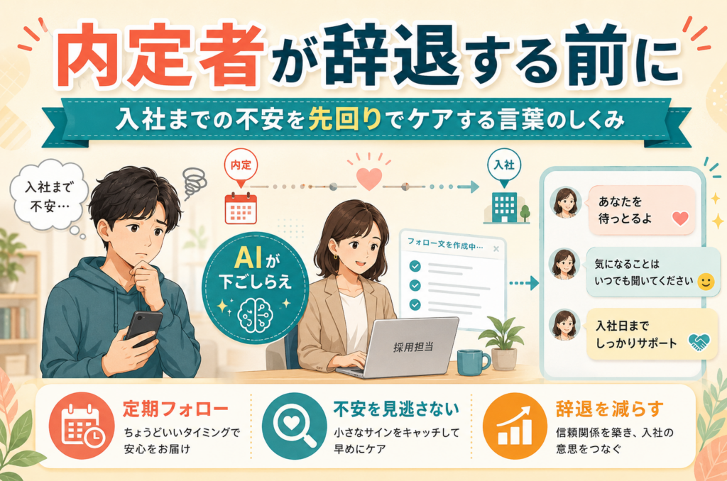 内定者が辞退する前に。入社までの不安を先回りでケアする言葉のしくみ