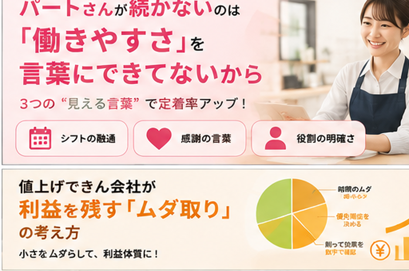 パートさんが続かないのは「働きやすさ」を言葉にできてないから