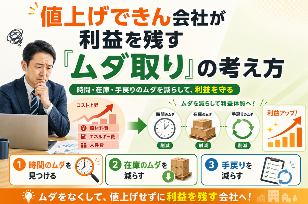 値上げできん会社が利益を残す「ムダ取り」の考え方