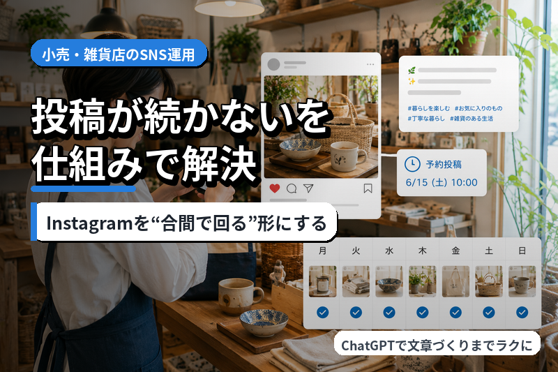 忙しくて続かない小売・雑貨店のInstagram投稿を仕組み化する方法