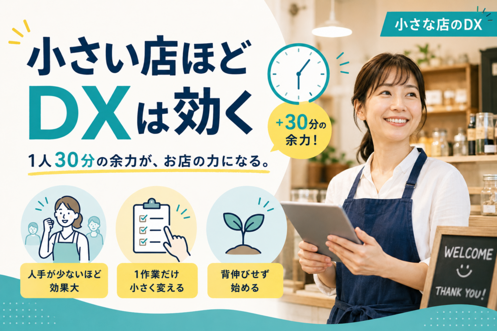 うちみたいな小さい店にDXは大げさ？ 人手が少ないほど効く理由