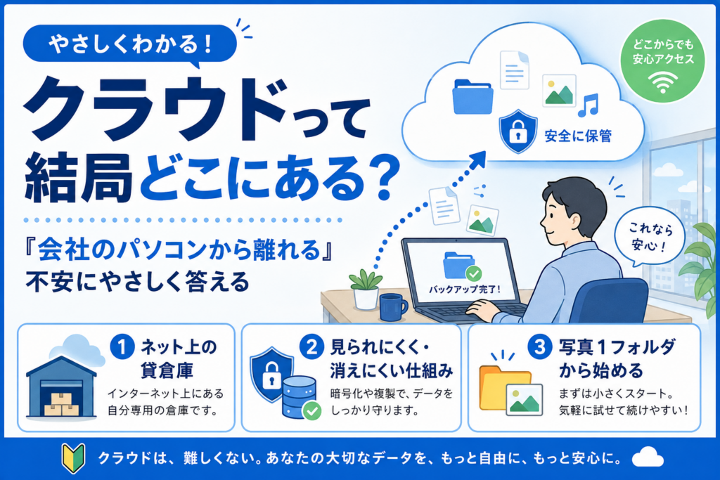 クラウドって結局どこにある？「会社のパソコンから離れる」不安にやさしく答える