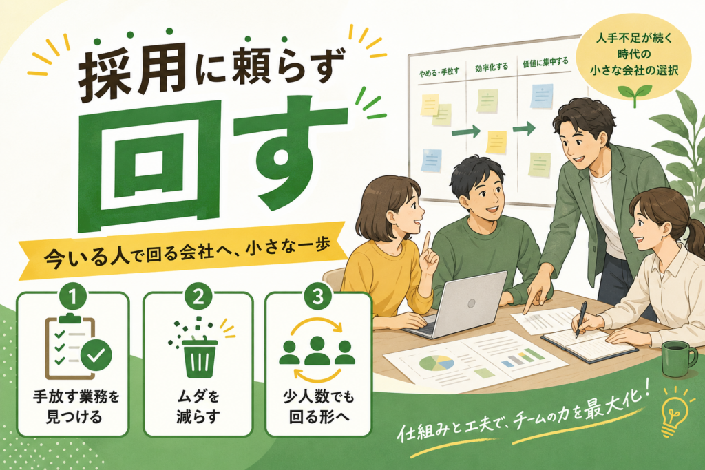 採用に頼らず「今いる人で回す」。人手不足が続く時代の小さな会社の選択
